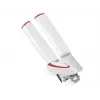 LEIFHEIT Dosenöffner Lifty Manuell Top-Cut mit ergonomischem Griff, Edelstahlklinge, Weiß/Grau