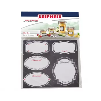 LEIFHEIT Glas-Dekorationsaufkleber-Set, Schwarz & Weiß