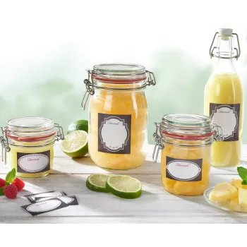LEIFHEIT Glas-Dekorationsaufkleber-Set, Schwarz & Weiß