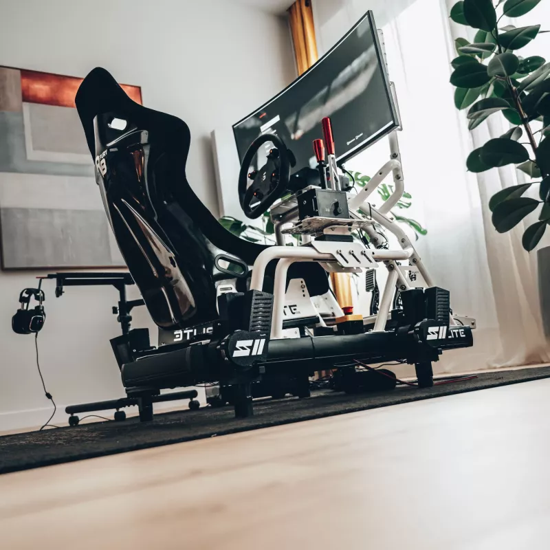 Oplite Cockpit Chassis R8 Fury White Racing Simulator Rahmen