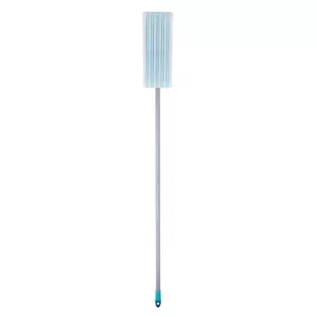 LEIFHEIT POWER CLEAN M Micro Duo Flachmopp mit Teleskopstiel, 33cm, Grün/Weiß/Grau