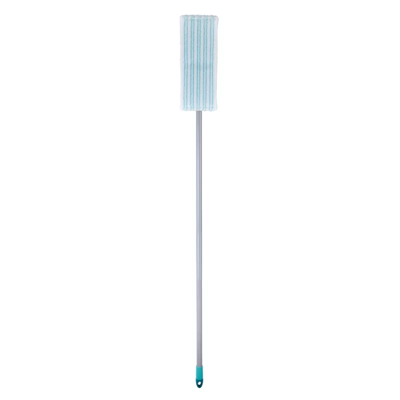 LEIFHEIT POWER CLEAN M Micro Duo Flachmopp mit Teleskopstiel, 33cm, Grün/Weiß/Grau