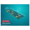 LEIFHEIT Cotton Comfort Bügelbrettbezug S/M 125x40 cm Blau/Weiß gestreift