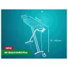 LEIFHEIT Air Board M Solid Plus Bügelbrett 120x38cm mit Thermo-Reflect Bezug