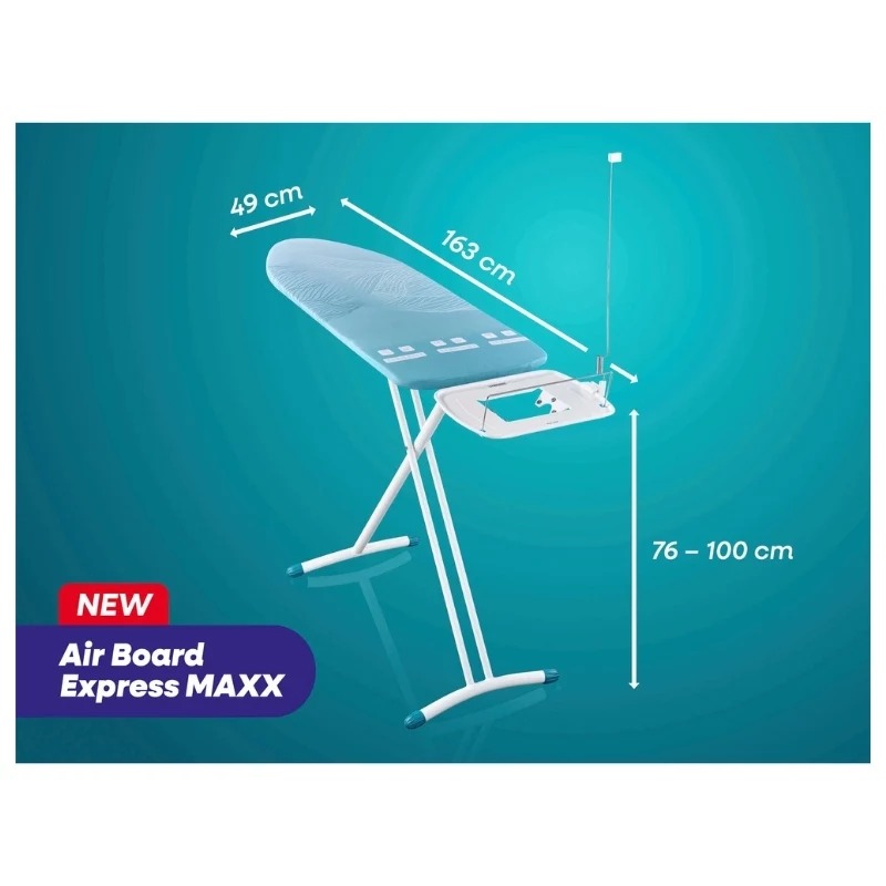 LEIFHEIT Air Board Express L Maxx Solid Bügelbrett 130x45cm Thermo-Reflect