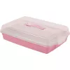 CURVER Kuchen-Transportbox rechteckig 45x29,5x11,1 cm Rosa