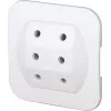 Kopp 174902005 Eurostecker Typ C, Weiß, 2,5 A, 250 V, Schraubklemmen, Selbstmontage