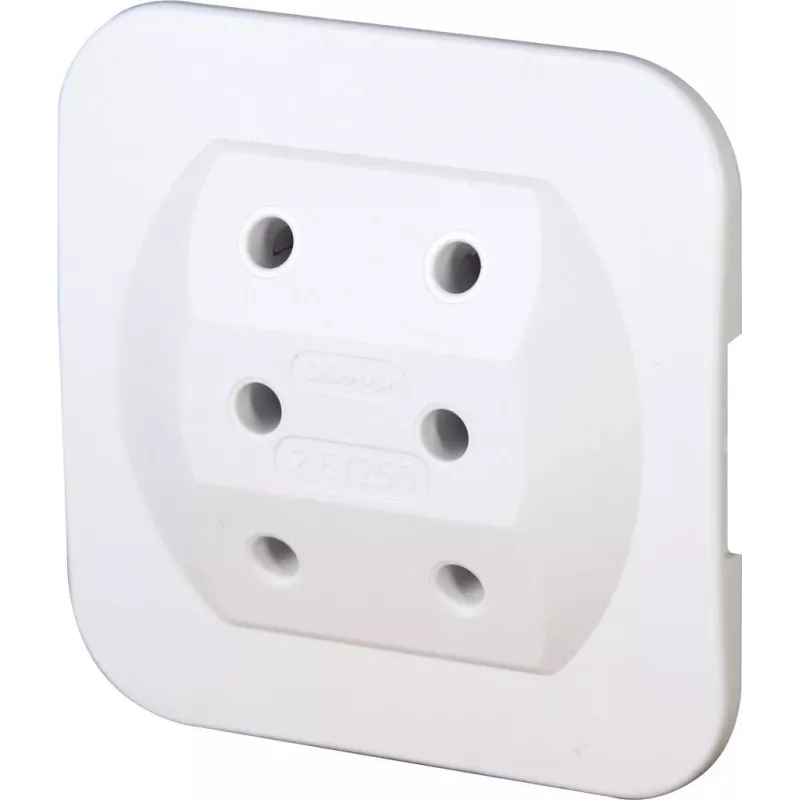 Kopp 174902005 Eurostecker Typ C, Weiß, 2,5 A, 250 V, Schraubklemmen, Selbstmontage