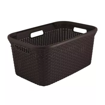 CURVER Wäschekorb Style 45L 59,2 x 38 x 27 cm Dunkelbraun