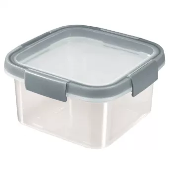 CURVER Smart Eco Fresh Quadratische Aufbewahrungsdose 0,9L Transparent mit grünem Deckel
