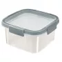 CURVER Smart Eco Fresh Quadratische Aufbewahrungsdose 0,9L Transparent mit grünem Deckel