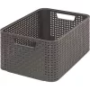 CURVER Style M Aufbewahrungsbox 38,6x28,7x17 cm Dunkelgrau Rattan-Optik 18L
