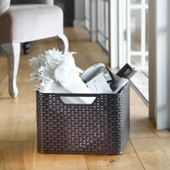 CURVER Box Style L 43,6 x 32,6 x 23 cm dunkelbraune Aufbewahrungsbox