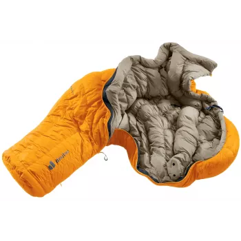 DEUTER Astro Pro 600 -12°C/10°F Magma-Titanium Daunenschlafsack mit linkem Reißverschluss