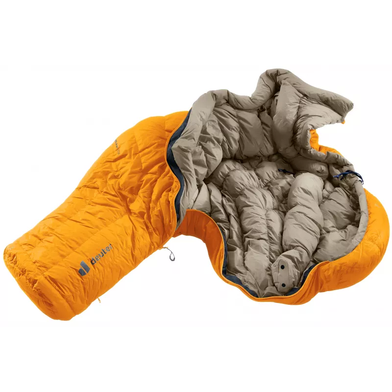 DEUTER Astro Pro 600 -12°C/10°F Magma-Titanium Daunenschlafsack mit linkem Reißverschluss