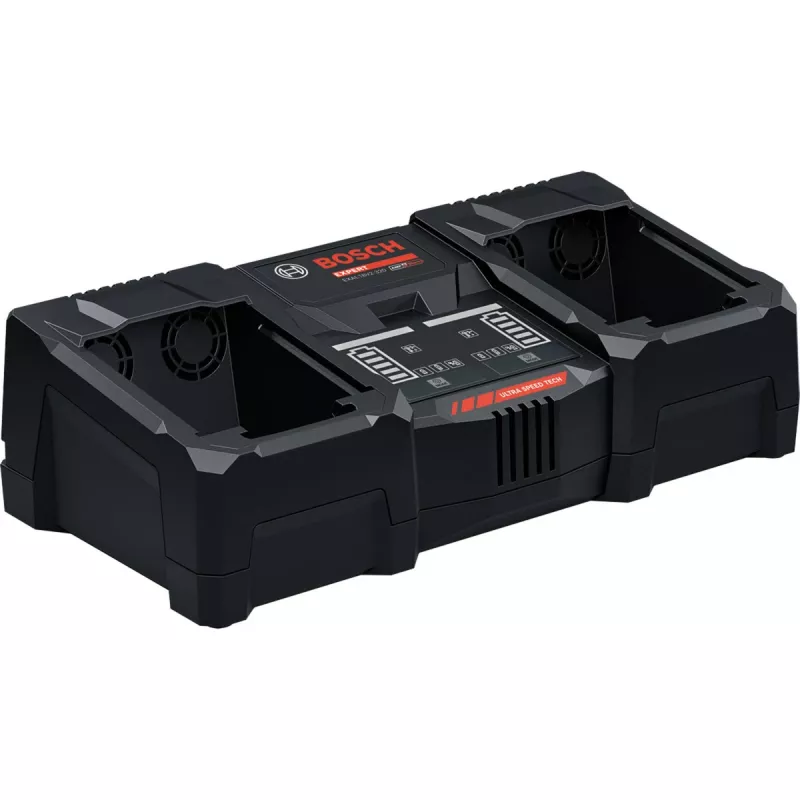 Bosch EXAL18V2-320 (C) Doppel-Schnellladegerät für 18V Li-Ion Akkus, 16A, Active Air Cooling, Bluetooth-fähig