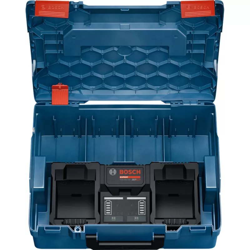 Bosch EXAL18V2-320 (C) Doppel-Schnellladegerät für 18V Li-Ion Akkus, 16A, Active Air Cooling, Bluetooth-fähig