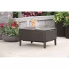 Keter Salemo Outdoor-Couchtisch in Beige – Langlebiger Harz-Tisch im Rattan-Look für die Terrasse