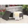 Keter Salemo Outdoor-Couchtisch in Beige – Langlebiger Harz-Tisch im Rattan-Look für die Terrasse