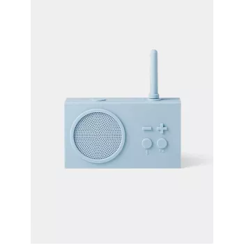 Lexon Tykho 3 tragbarer FM-Radio & Bluetooth-Lautsprecher Hellblau