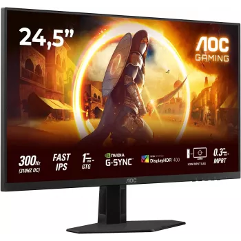 AOC 25G4SRE 24,5 inch Full HD IPS Gaming-Monitor, 180Hz, 0,5ms, DisplayHDR 400, FreeSync Premium, höhenverstellbarer Monitor AOC 25G4SRE (generalüberholt)