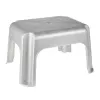KEEEPER Hocker Tim 36,5 x 30 x 24 cm Hell Silber, FSC-zertifizierter Bambus, 150 kg Tragkraft