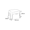 KEEEPER Hocker Tim 36,5 x 30 x 24 cm Hell Silber, FSC-zertifizierter Bambus, 150 kg Tragkraft