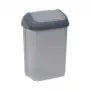 KEEEPER Swantje 10L Abfalleimer mit Drehdeckel, Hellgrau, 25,5x19x38cm