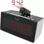 Soundmaster FUR6005 FM-Projektionsuhr mit Doppelalarm, rotem LED-Display, Schwarz