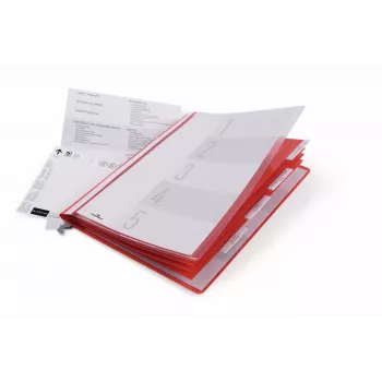 DURABLE 255503 Konventionelle Sichtmappe A4 Rot Transparent Vorderseite