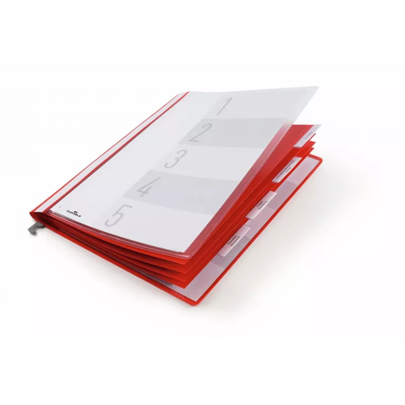 DURABLE 255503 Konventionelle Sichtmappe A4 Rot Transparent Vorderseite