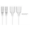 Kabelmeister Euro-Verlängerungskabel Typ C Stecker auf Euro-Steckdose, Weiß, 0,75mm², 0,5m