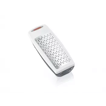 LEIFHEIT Parmesan-Käsereibe Rotary Feine Edelstahl-Trommel Weiß Grau Manuell