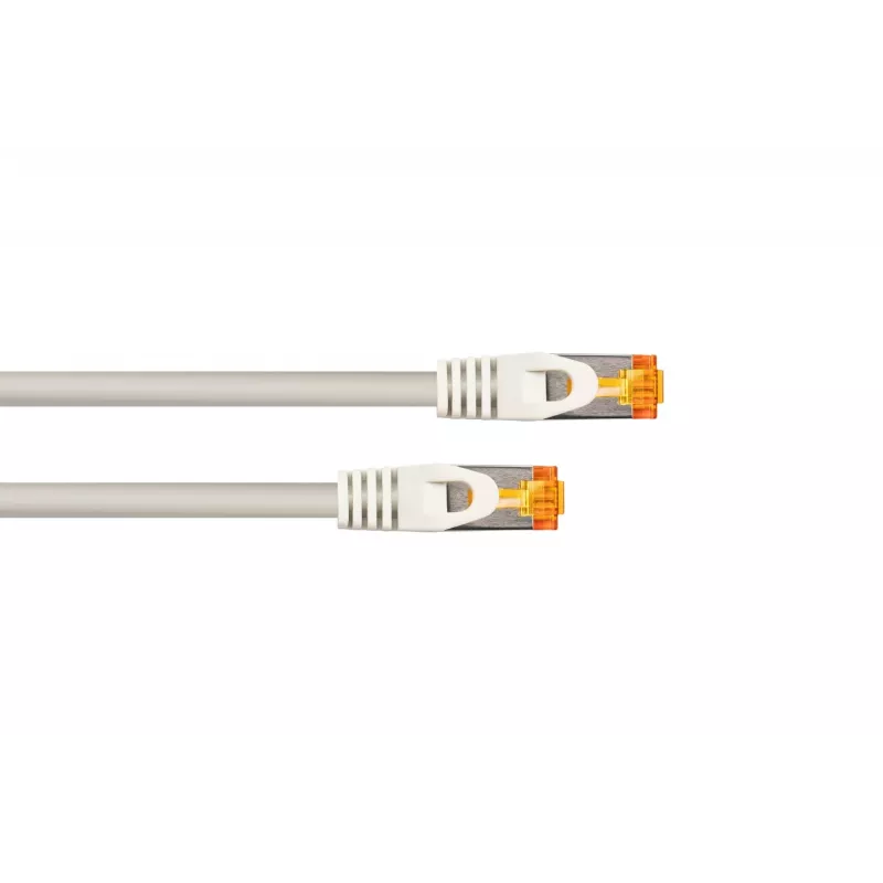 Kabelmeister Cat.7 S/FTP Patchkabel RJ45, TPE halogenfrei, Grau, 0,15 m