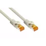 Kabelmeister Cat.7 S/FTP Patchkabel, TPE-Mantel, halogenfrei, grau, 0,5m