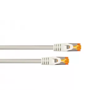 Kabelmeister Cat.7 S/FTP Patchkabel, TPE-Mantel, halogenfrei, grau, 0,5m