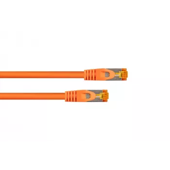 Kabelmeister Cat.7 S/FTP RJ45 Patchkabel, TPE-Mantel, halogenfrei, orange, 15m