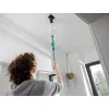 LEIFHEIT Superduster XL Pro Reach Set – 56 cm elektrostatischer Staubmop-Kopf mit 43 cm Griff