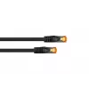 Kabelmeister RJ45 Patchkabel Cat.7 S/FTP, TPE-Mantel, halogenfrei, Schwarz, 0,15m
