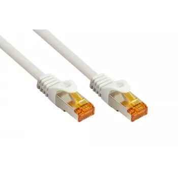 KABELMEISTER Cat.7 S/FTP Patchkabel, 0,15m, Weiß, halogenfreier TPE-Mantel, 10 Gbps