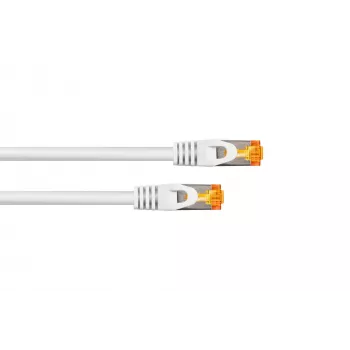 KABELMEISTER Cat.7 S/FTP Patchkabel, 0,15m, Weiß, halogenfreier TPE-Mantel, 10 Gbps