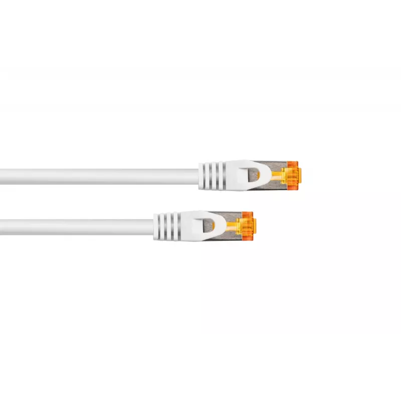 KABELMEISTER Cat.7 S/FTP Patchkabel, 0,15m, Weiß, halogenfreier TPE-Mantel, 10 Gbps