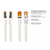 Kabelmeister Cat.7 S/FTP Patchkabel RJ45, TPE, halogenfrei, Weiß, 0,5m