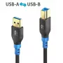 PureLink FlexInstall USB-A auf USB-B Kabel USB 3.0 5Gbps 1,50m Schwarz