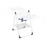 LEIFHEIT Classic 250 Flex Wäscheständer - 25 m Trockenlänge, höhenverstellbare Flügel, faltbar, Weiß/Blau