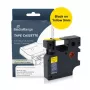 MediaRange Kunststoff-Schriftbandkassette, ersetzt Dymo D1 40918/S0720730, 9 mm x 7 m, laminiert, permanent haftend, schwarz auf gelb (MRDY40918)