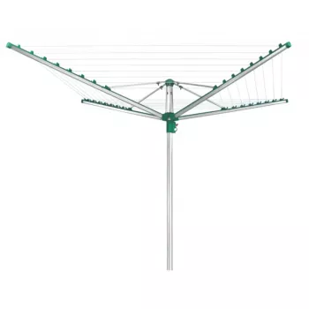 LEIFHEIT Linomatic 400 Easy Wäschespinne 40 m, Aluminium, Silber/Blau