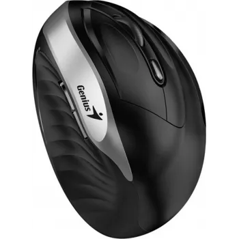 Genius Ergo 8250S Wireless Maus, 1600 DPI, Schwarz/Silber