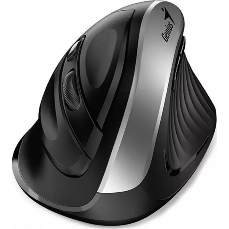 Genius Ergo 8250S Wireless Maus, 1600 DPI, Schwarz/Silber