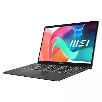 MSI Modern 15 F1MG-1246FRNN Laptop, 15,6 Zoll Full HD IPS, Intel Core 5 120U, 16GB DDR4, 512GB SSD, Windows 11 Pro, französische AZERTY-Tastatur